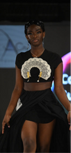 Load image into Gallery viewer, Afro  cotton cropped tee shirt
