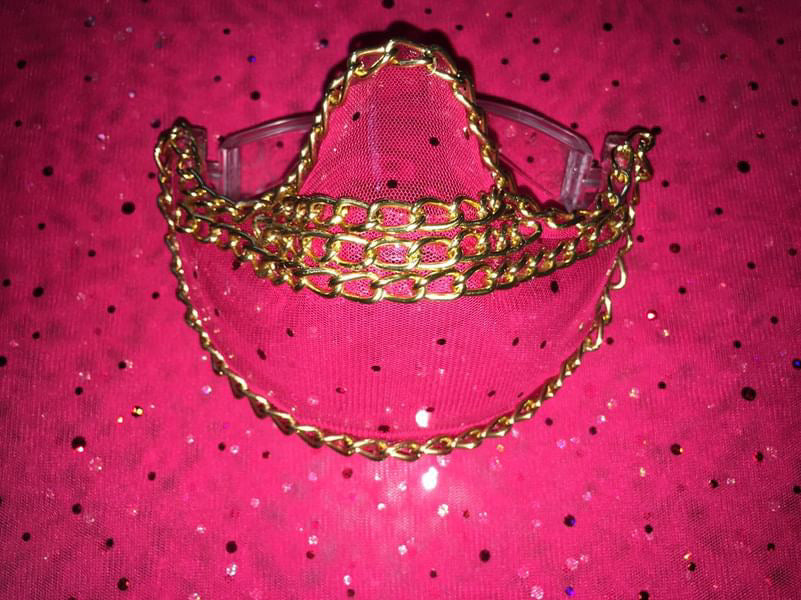 Gold chain mask